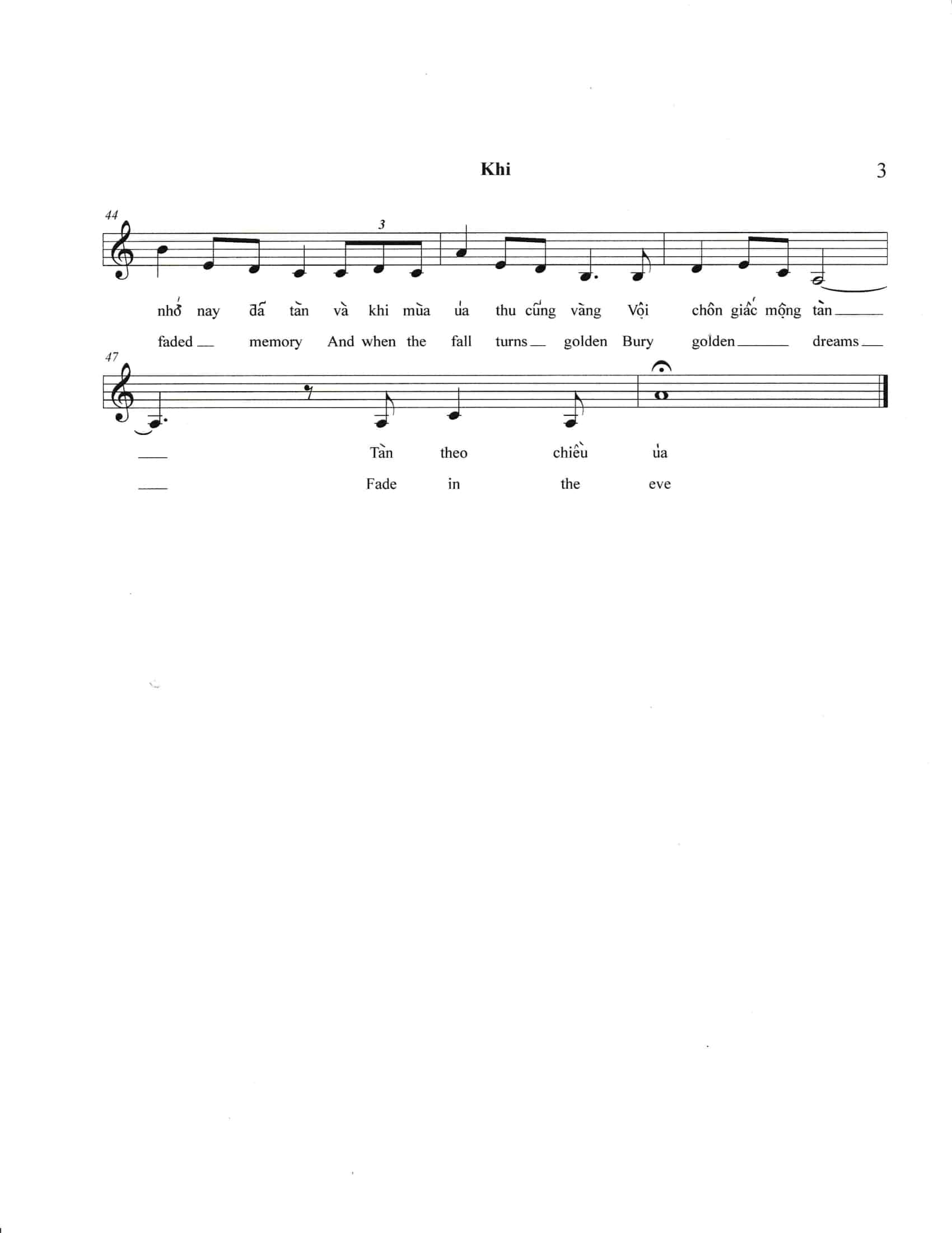 Sheet nhạc Khi (When) - Trang 3