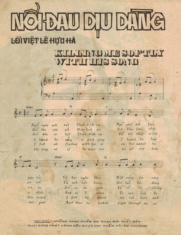 Sheet nhạc Nỗi đau dịu dàng (Killing me softly with his song) - Trang 2