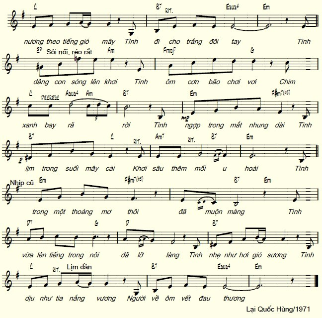 Sheet nhạc Tình chết - Trang 2