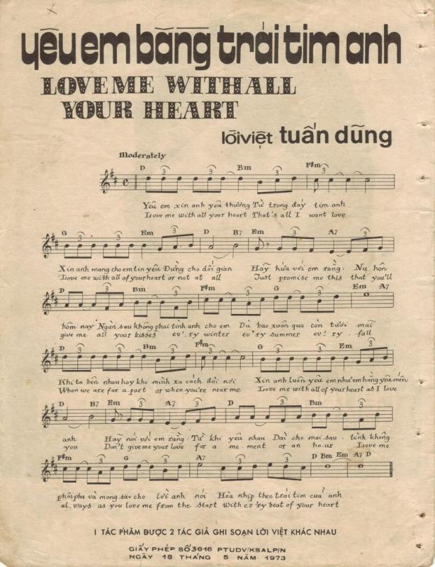 Sheet nhạc Yêu em bằng cả trái tim (Cuando calienta el sol - Love me with all of your heart) - Trang 2