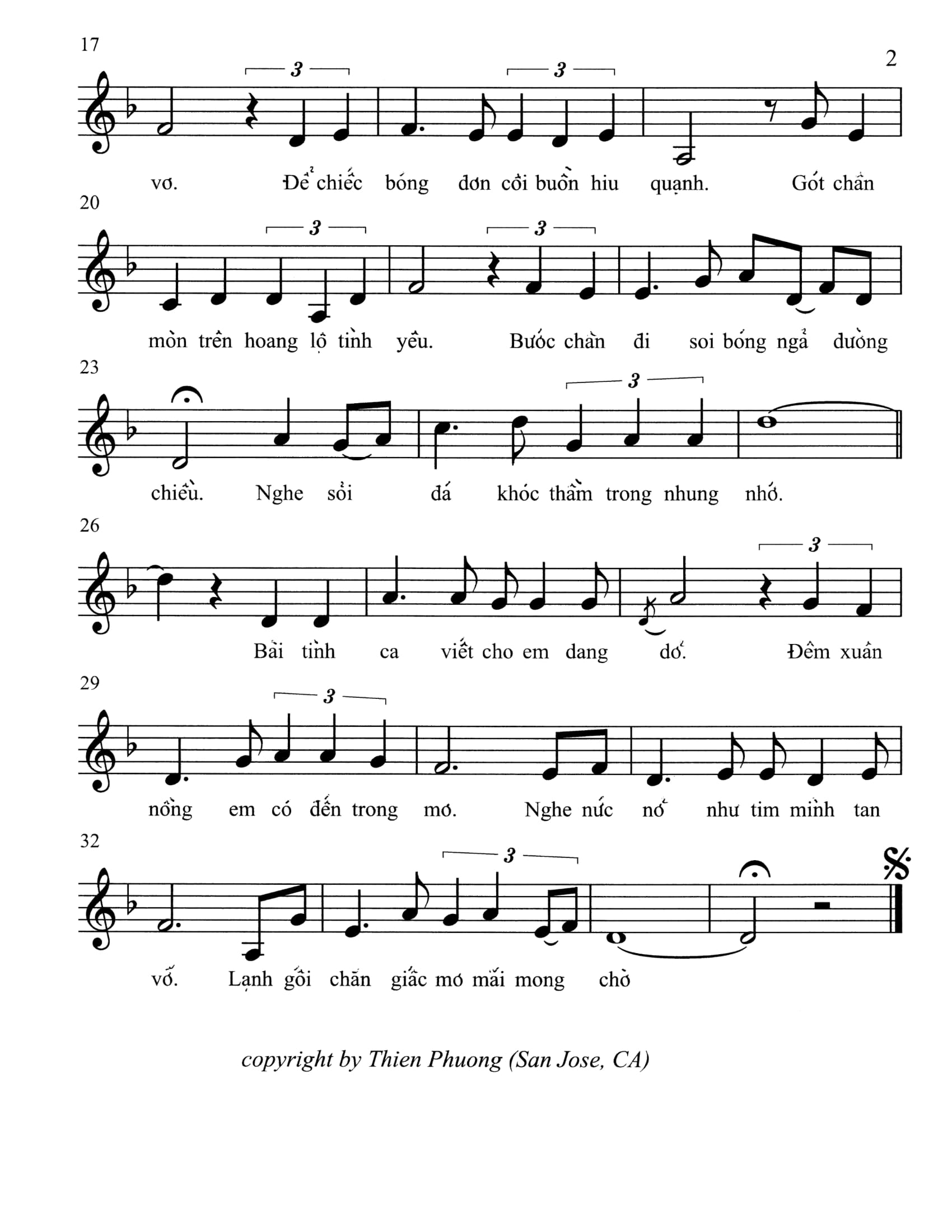 Sheet nhạc Anh có đến - Trang 2