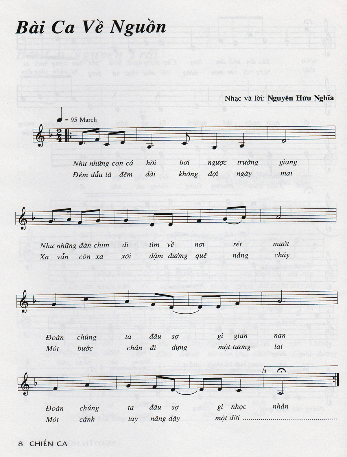 Sheet nhạc Bài ca về nguồn - Trang 1