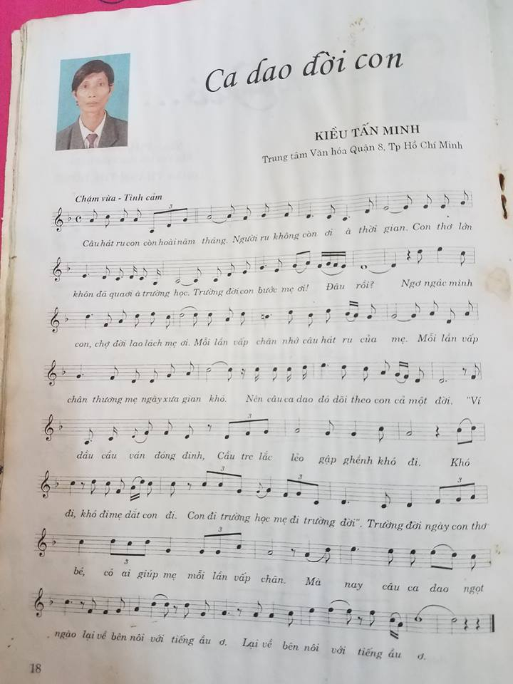 Sheet nhạc Ca dao đời con - Trang 1