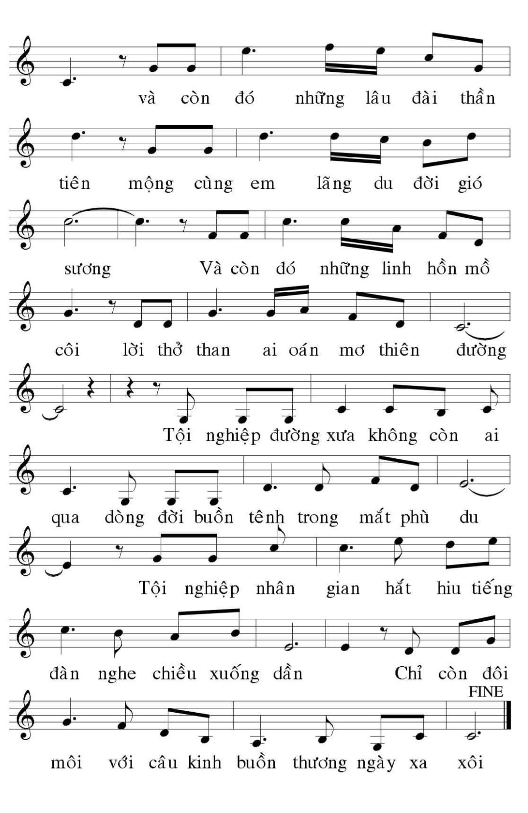 Sheet nhạc Câu kinh buồn - Trang 2