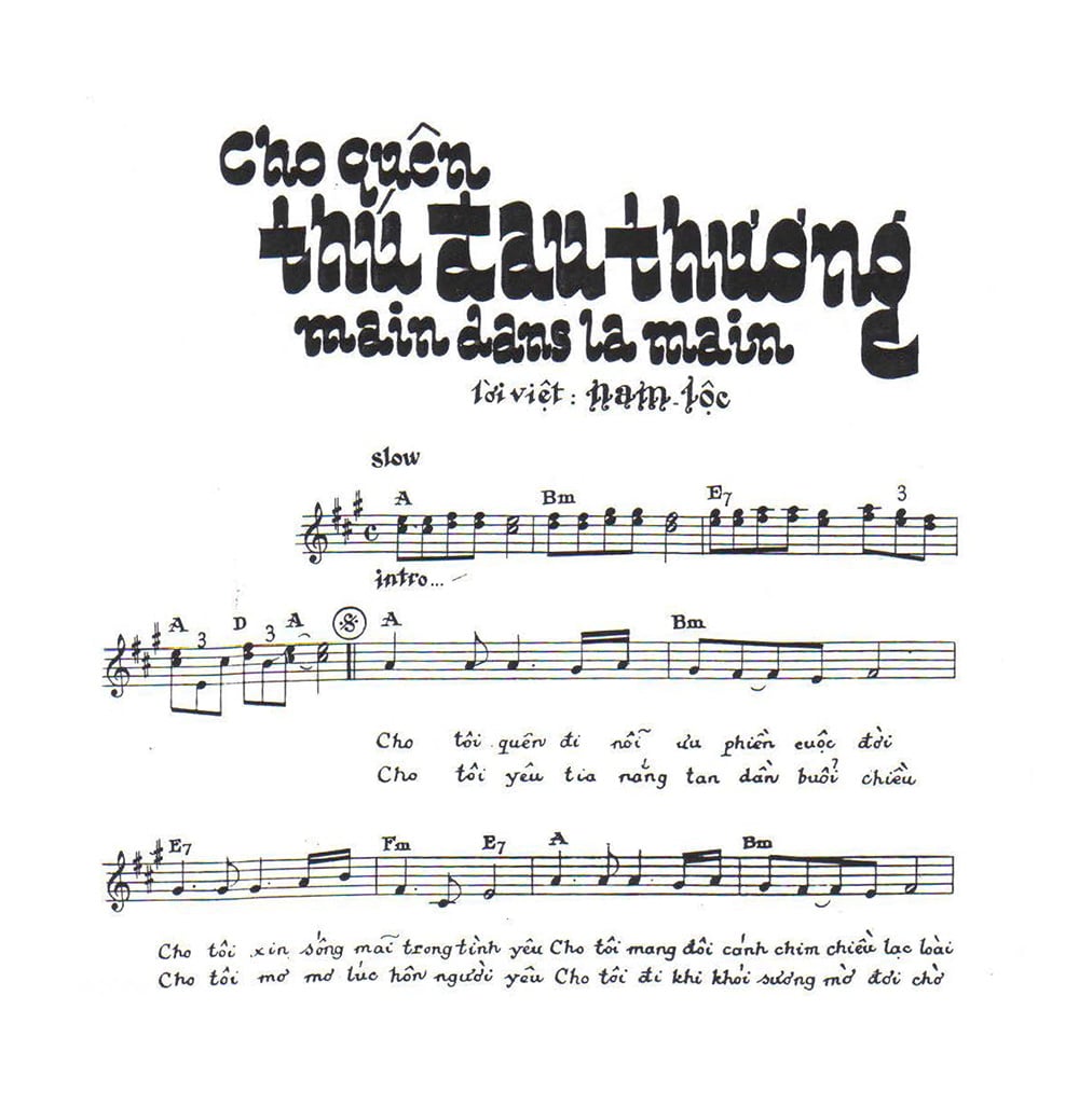 Sheet nhạc Cho quên thú đau thương (Main dans la main) - Trang 1