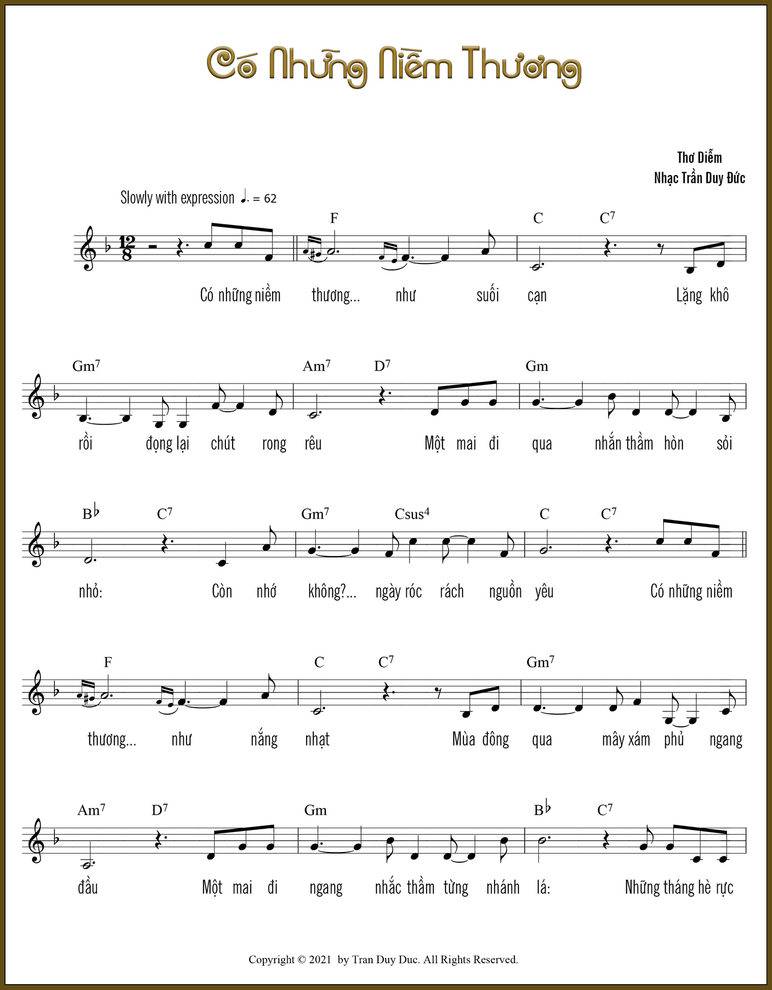 Sheet nhạc Có những niềm thương - Trang 1