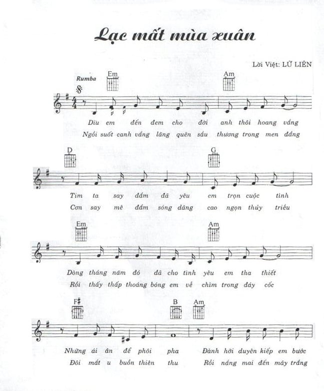 Sheet nhạc Lạc mất mùa xuân (Le geant de papier) - Trang 1