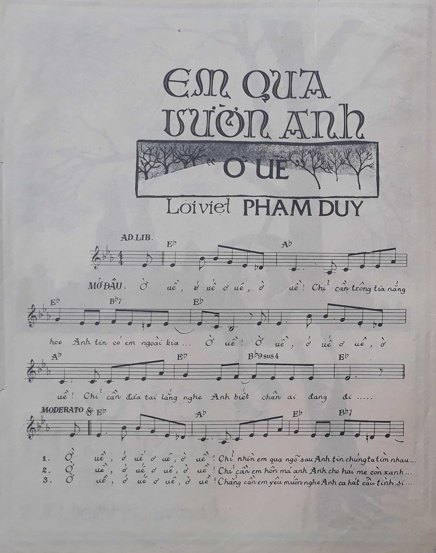 Sheet nhạc Ồ uề (Je Te Verrai Passer, Je Te Reconnaitrais) - Trang 2