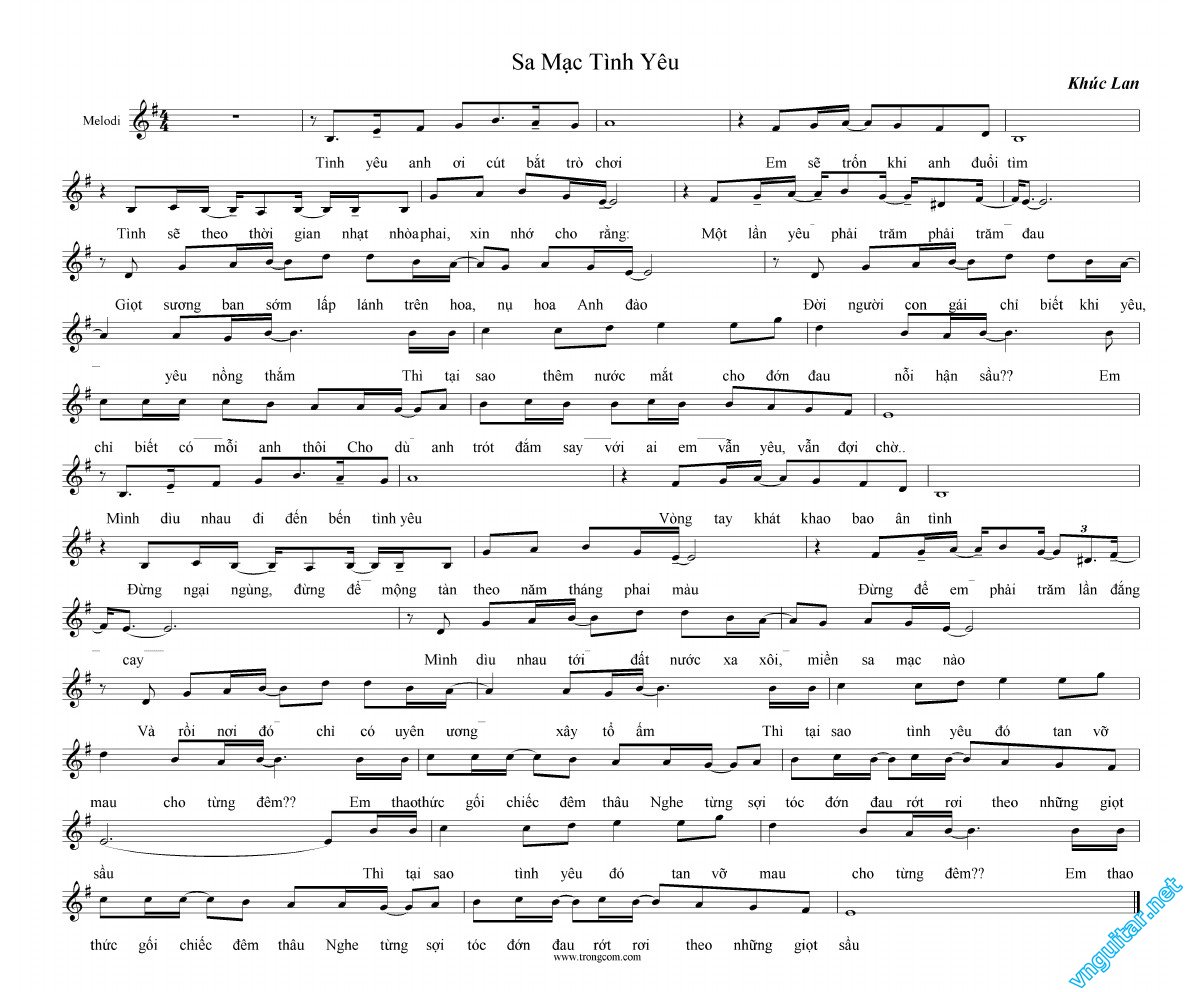 Sheet nhạc Sa mạc tình yêu (Ai no Shinkiro - 愛の蜃気楼) - Trang 1