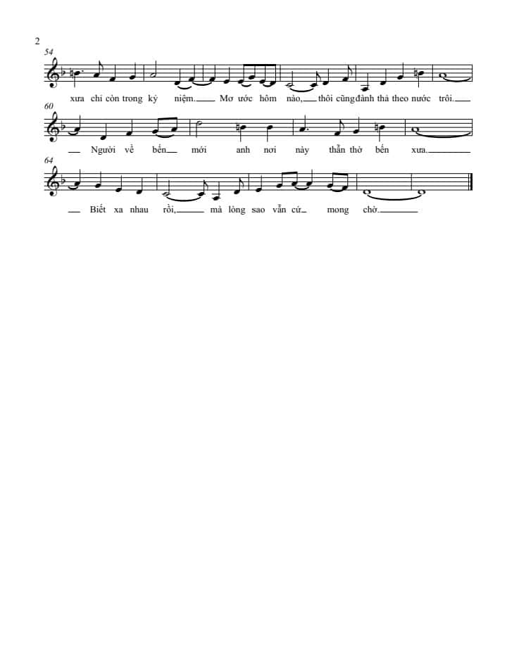 Sheet nhạc Sao vẫn mong chờ - Trang 2