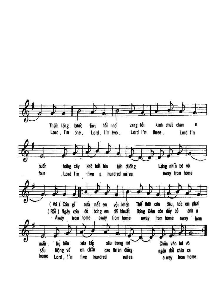 Sheet nhạc Tiễn em lần cuối (Người tình vạn dặm - Five hundred miles) - Trang 2