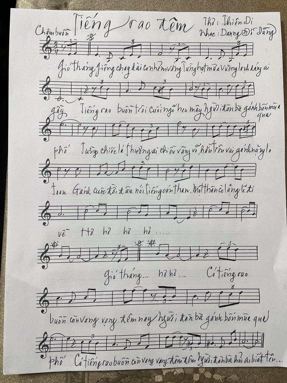 Sheet nhạc Tiếng rao đêm - Trang 1