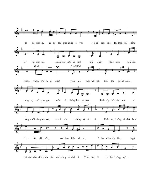 Sheet nhạc Tình chết đi không ngờ - Trang 2