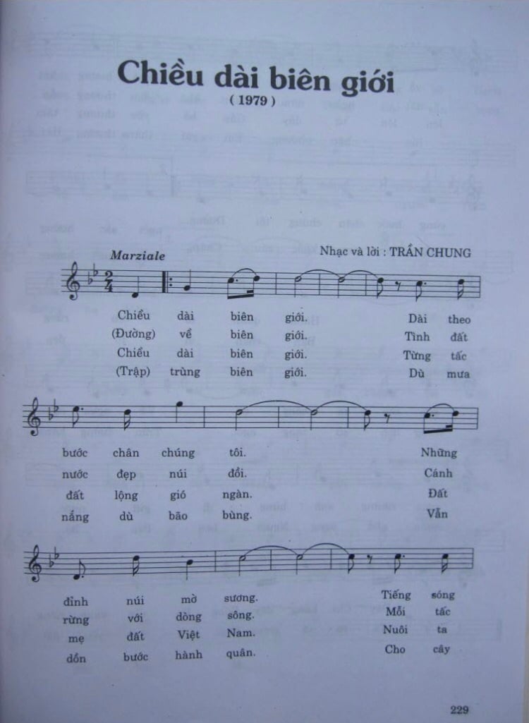 Sheet nhạc Chiều dài biên giới - Trang 1