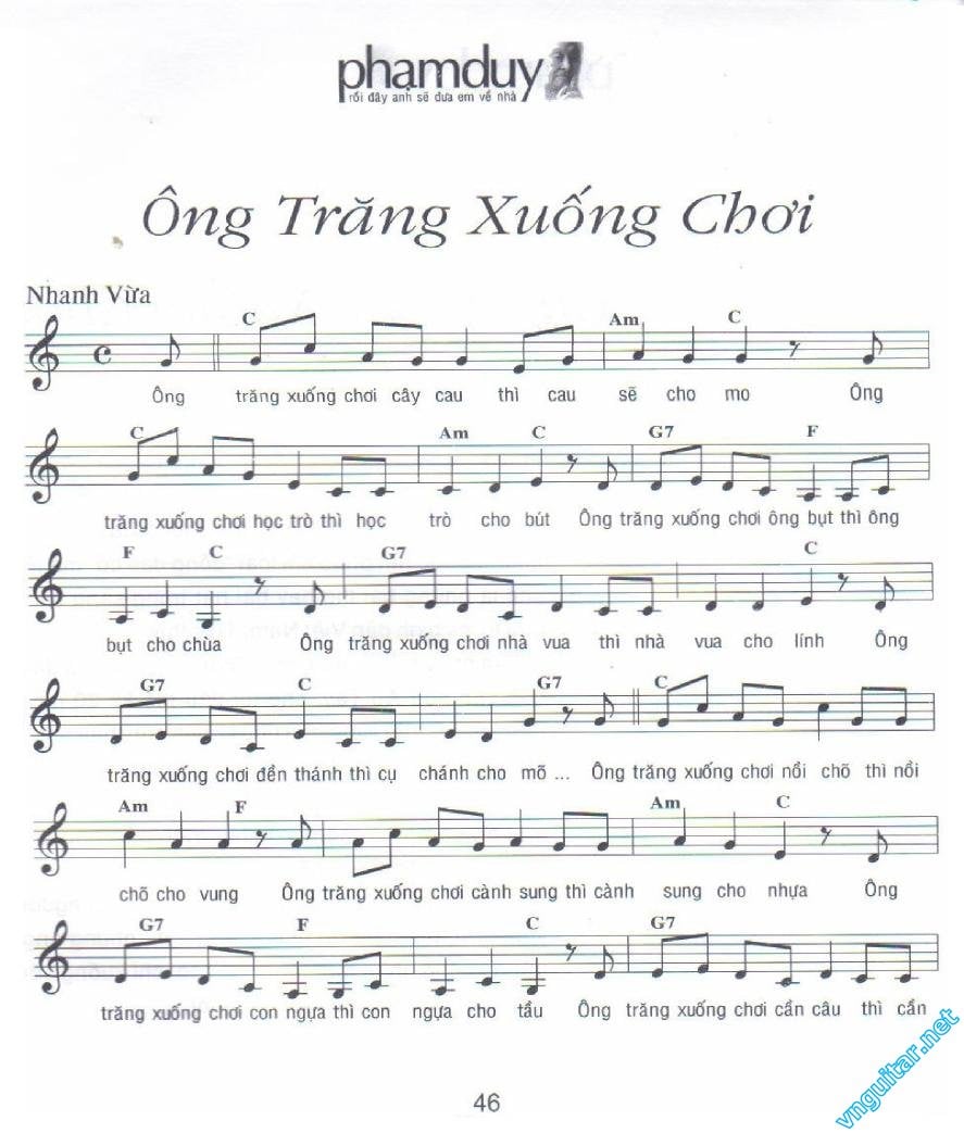Sheet nhạc Ông trăng xuống chơi (Bé ca 1) - Trang 5