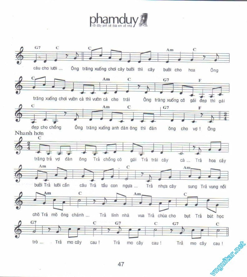 Sheet nhạc Ông trăng xuống chơi (Bé ca 1) - Trang 6