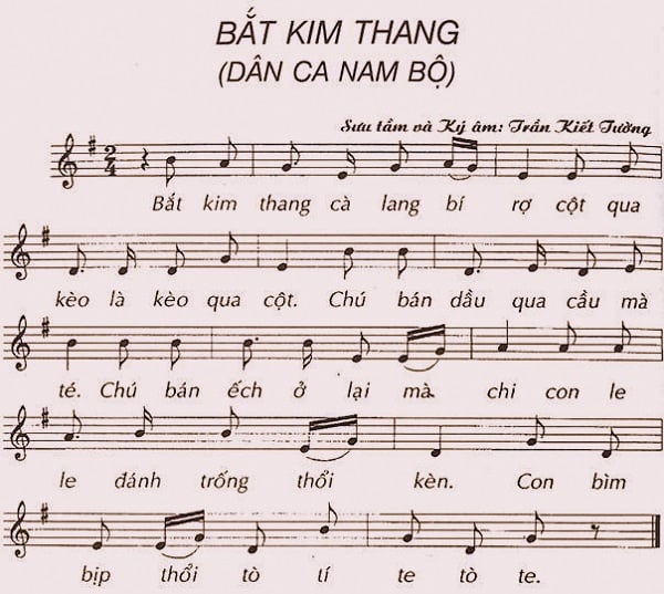 Sheet nhạc Bắc kim thang - Trang 1