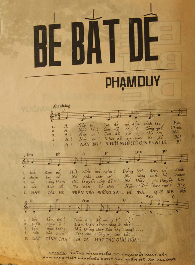Sheet nhạc Bé bắt dế (Bé ca 4) - Trang 2