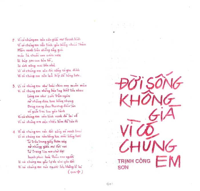 Sheet nhạc Đời sống không già vì có chúng em - Trang 1