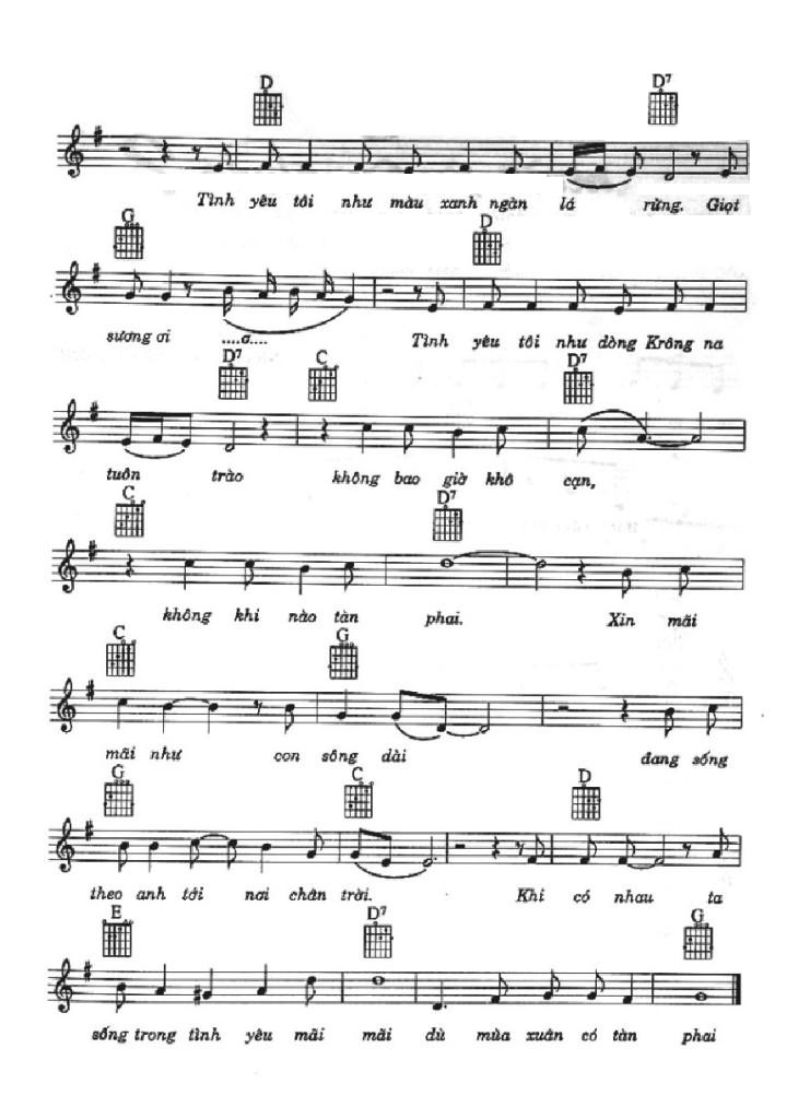 Sheet nhạc Em muốn sống bên anh trọn đời - Trang 2