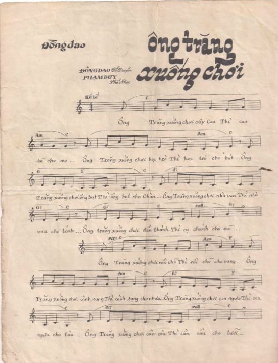 Sheet nhạc Ông trăng xuống chơi (Bé ca 1) - Trang 2