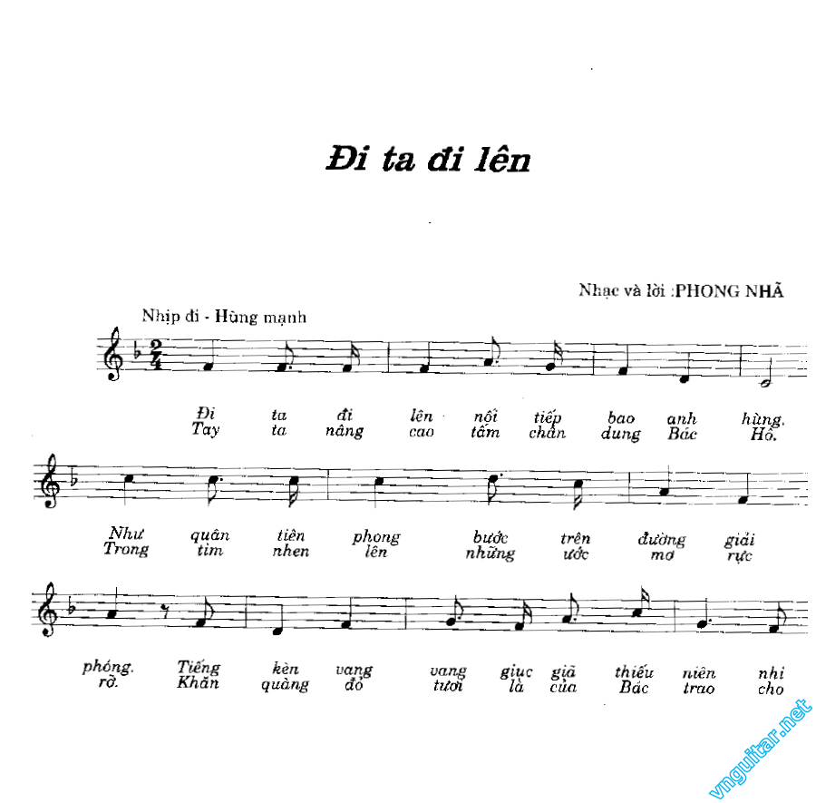 Sheet nhạc Đi ta đi lên - Trang 1