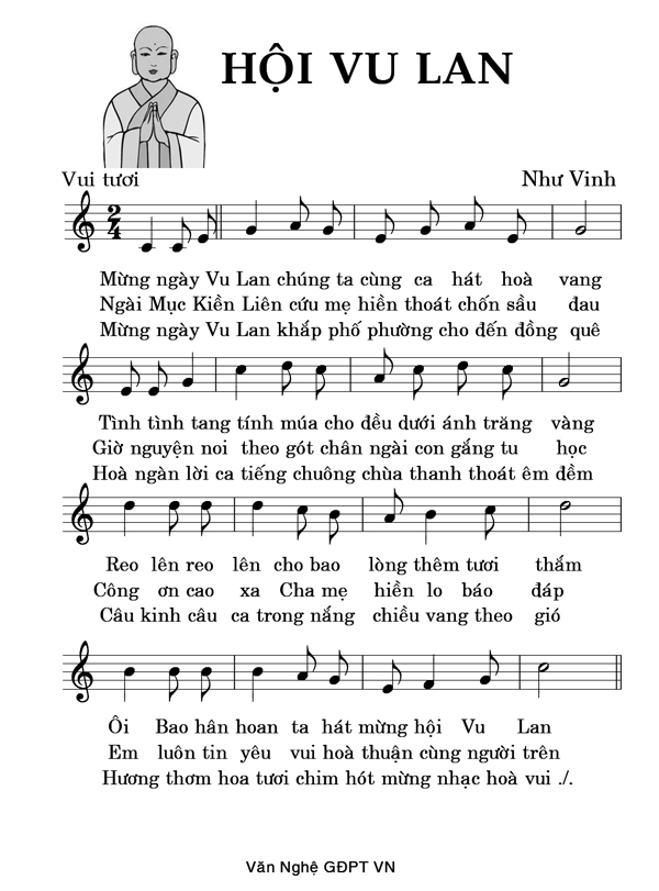 Sheet nhạc Hội Vu Lan - Trang 1