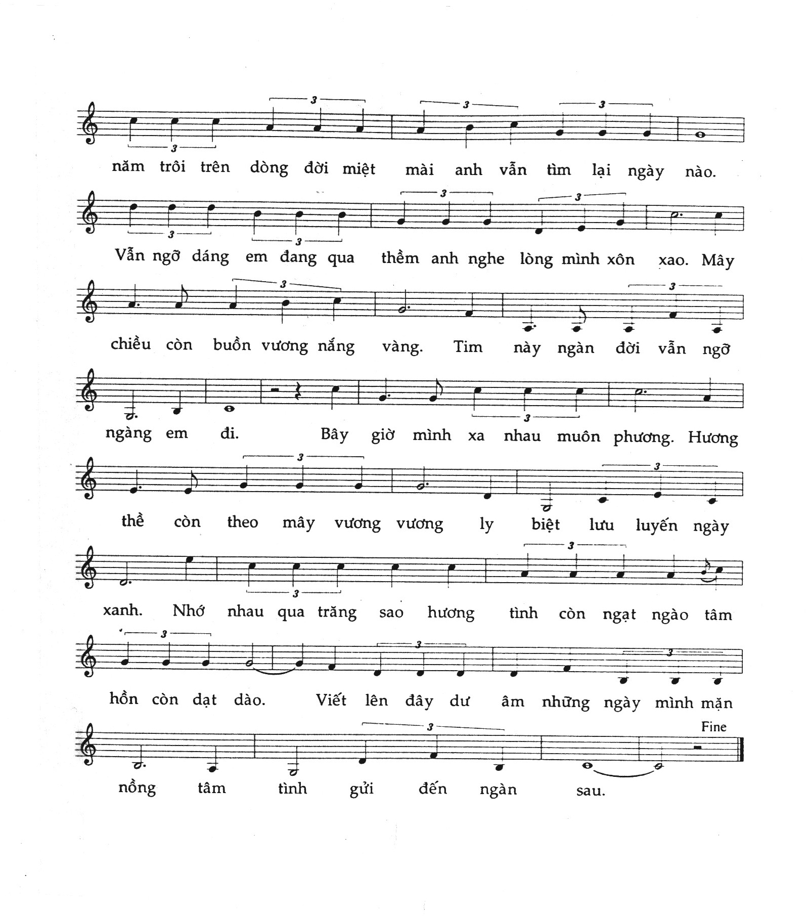 Sheet nhạc Lưu luyến ngày xanh - Trang 2