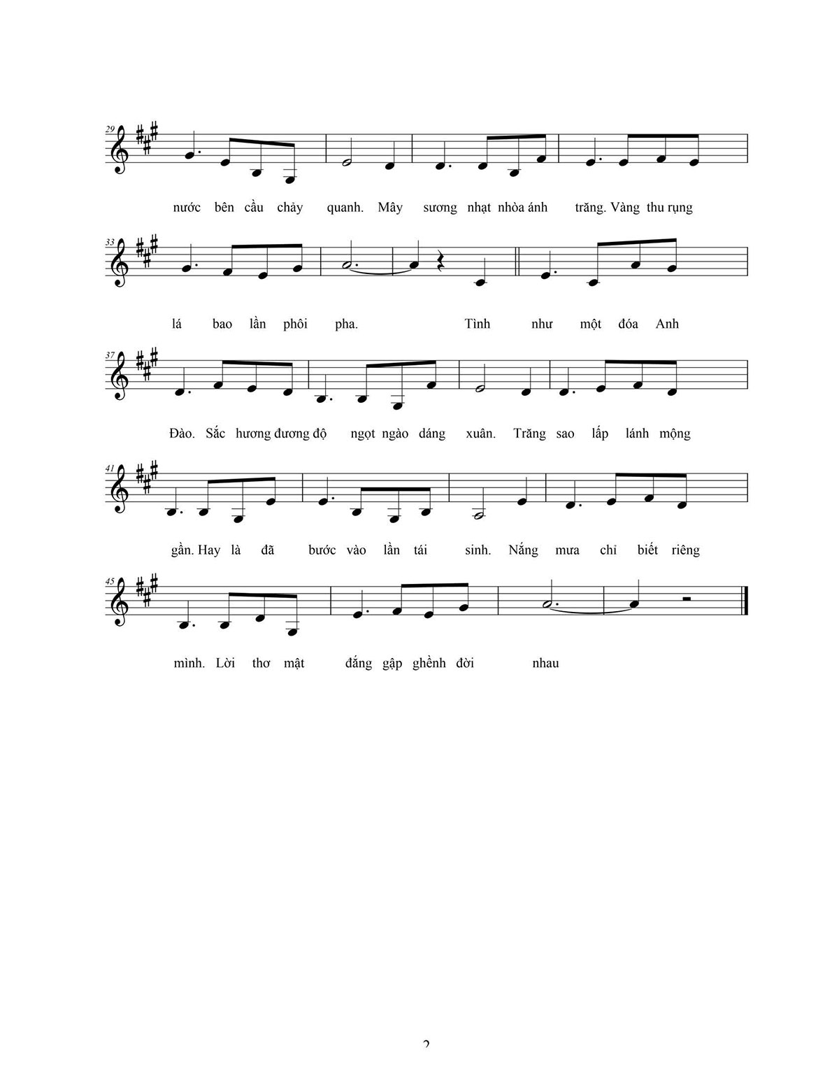 Sheet nhạc Ngọc ngà phôi pha - Trang 2