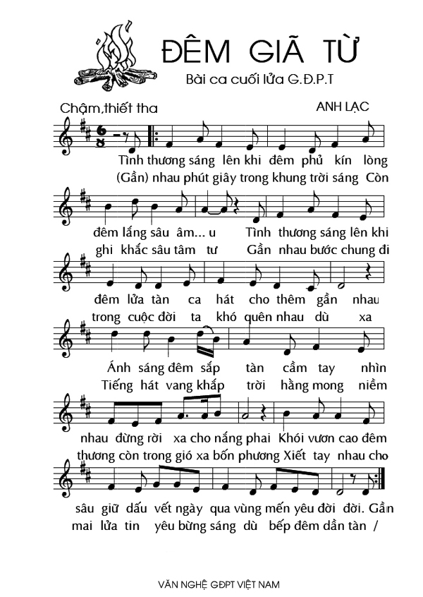 Sheet nhạc Đêm giã từ - Trang 1