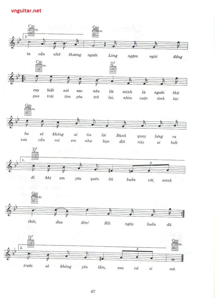 Sheet nhạc Vẫn nhớ 2 - Trang 2